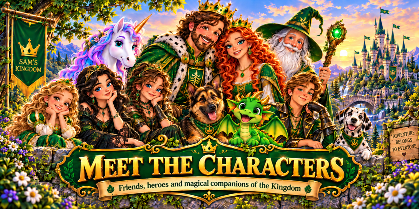 The friends and heroes of Sam’s Kingdom together