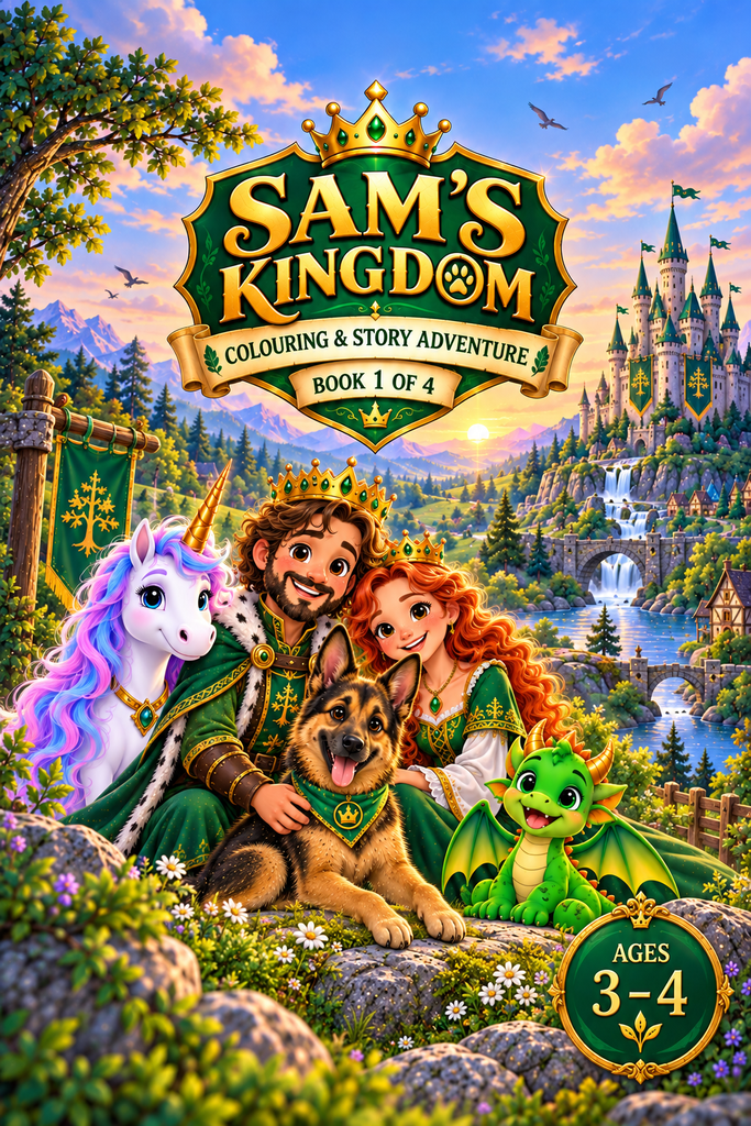 Sam’s Kingdom Book 1 of 4 front cover for ages 3 to 4