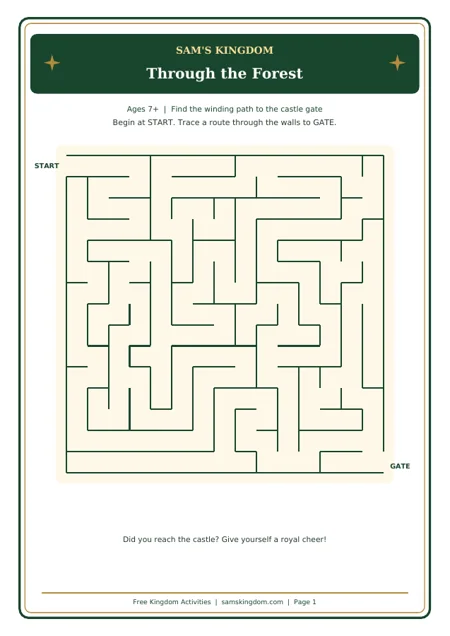 Preview of Through the Forest printable puzzle